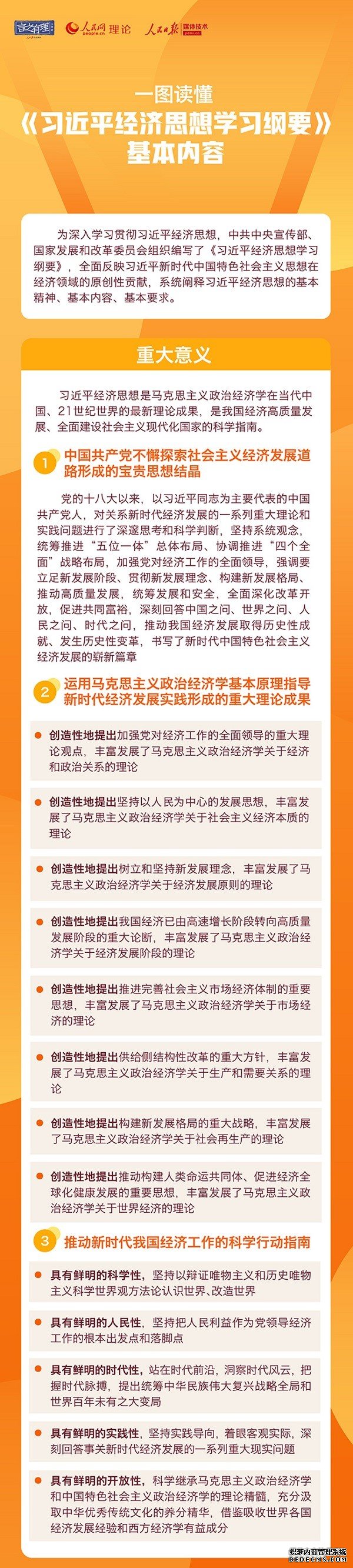 一图读懂《习近平经济思想学习纲要》基本内容