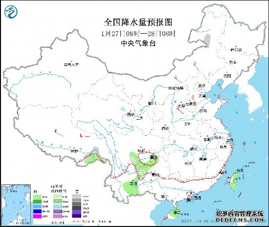 新一股冷空气影响中东部地区全国大部地区降水稀少