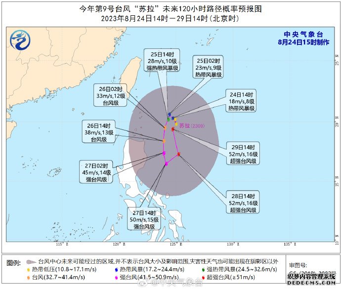 2023年9号台风苏拉最新消息 路径实时发布系统卫星云图