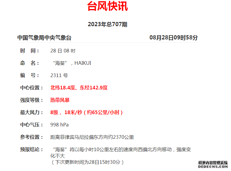 台风“海葵”最新消息路径图：2023年11号台风登陆哪里