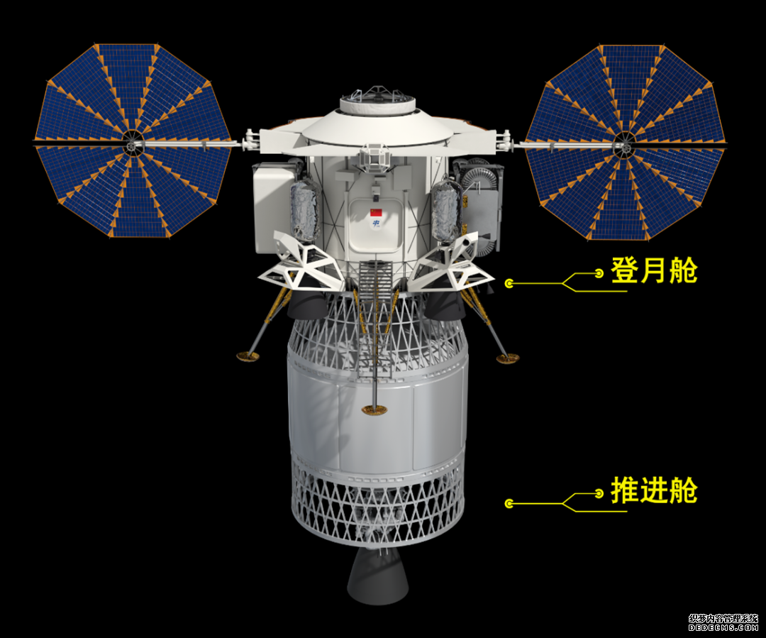 月面着陆器方案图。中国载人航天工程办公室供图