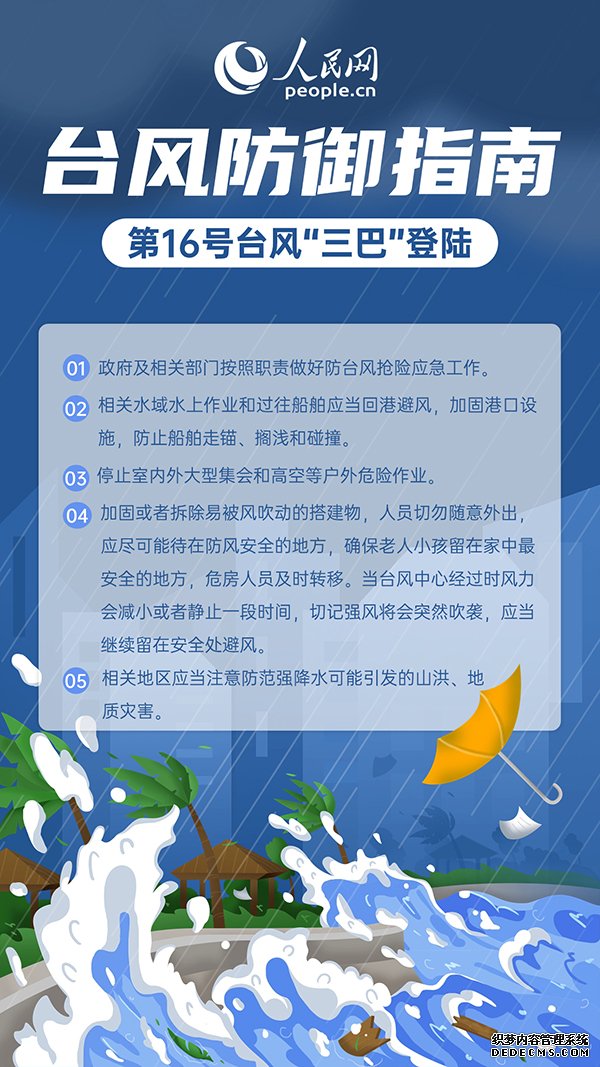 双预警齐发 台风“三巴”登陆海南省东方市沿海