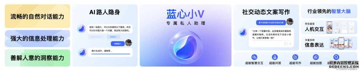 vivo发布“蓝心小V”：AI技术加持 支持写作翻译识别等功能