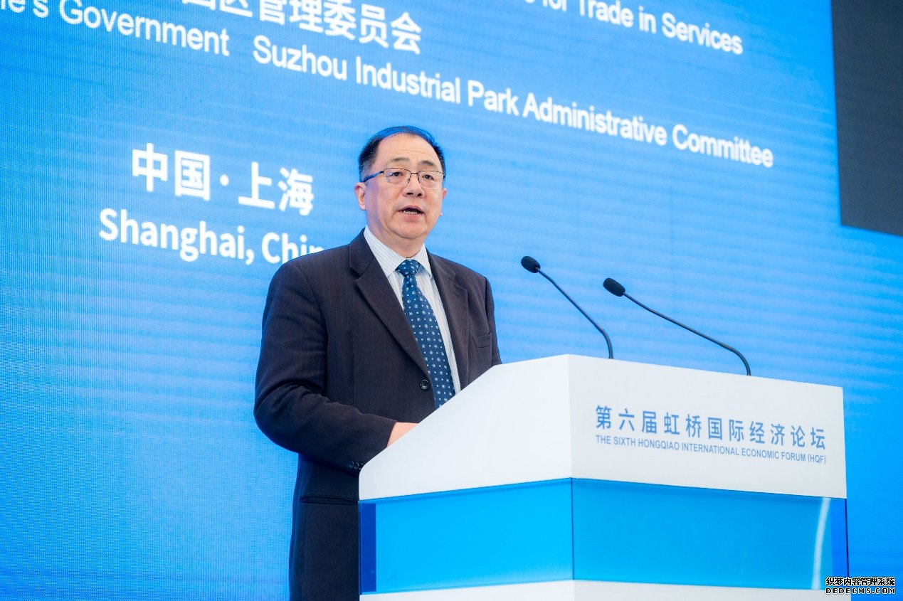 高通公司中国区董事长孟樸在发表演讲。 受访者供图