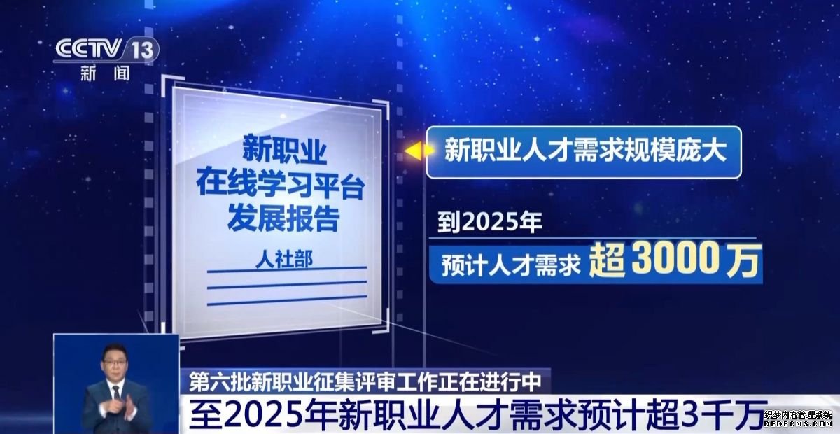 新职业人才需求超3000万 第六批新职业预计今年一季度发布