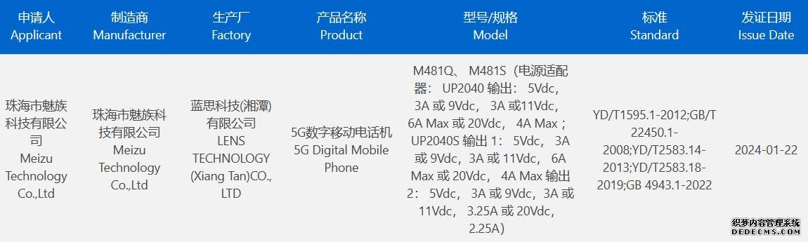 魅族21 Pro/无界版参数曝光：2K屏+广域超声波指纹