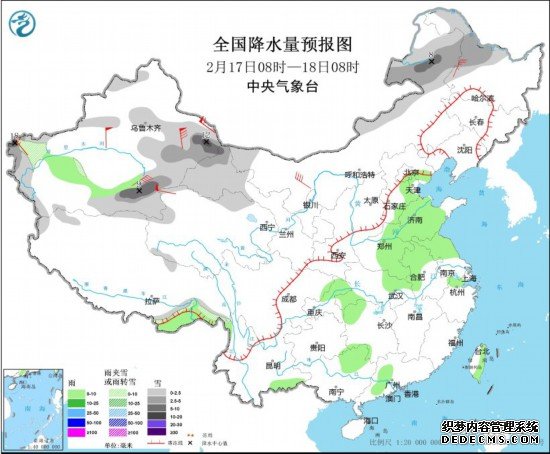 寒潮将影响我国大部地区 中东部地区将有明显雨雪天气