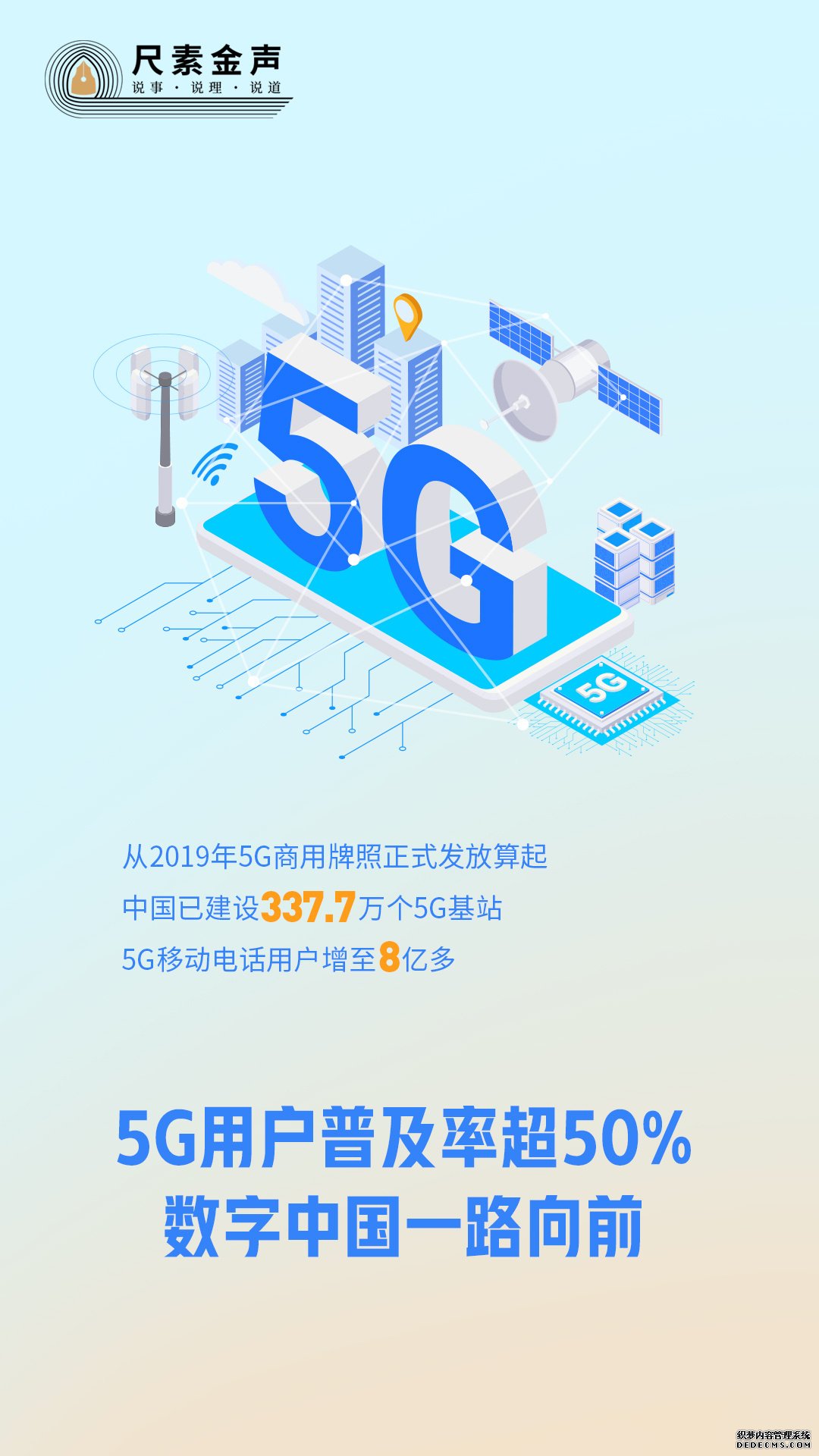 尺素金声丨5G用户普及率超50%，数字中国一路向前