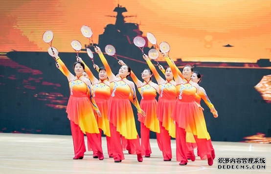 第八届京津冀柔力球交流大会的选手在比赛中。主办方供图