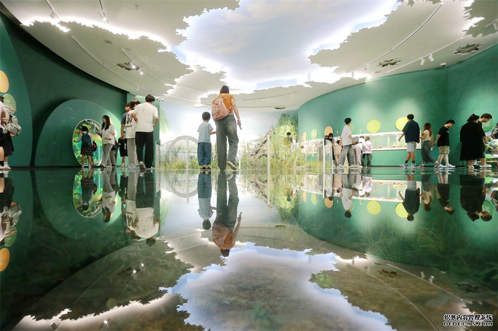 游客在扬州参观中国大运河博物馆。图片来源：视觉中国