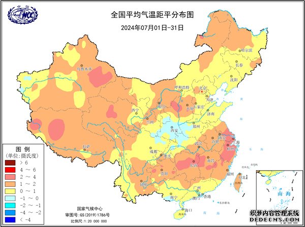 今年7月史上最热 8月初高温增强江浙沪为热力中心